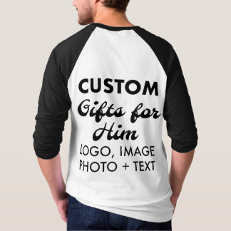 Custom personalisiert Back Men Baseball Jersey T-Shirt