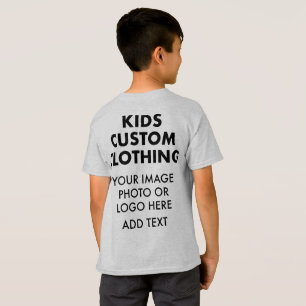 Custom Personalisiert BOY'S T - SHIRT - ASH GRAY