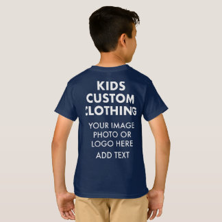 Custom Personalisiert BOY'S T - SHIRT - NAVY BLUE
