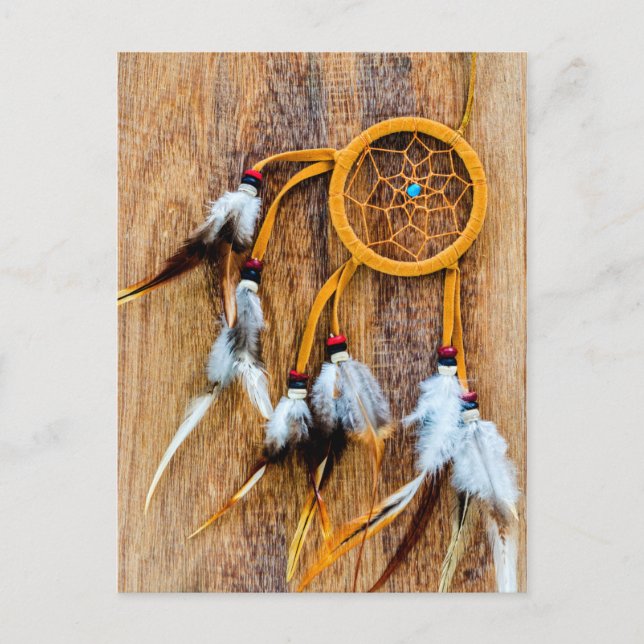 Custom Personalisiert Brown Dream Catcher Postkarte (Vorderseite)