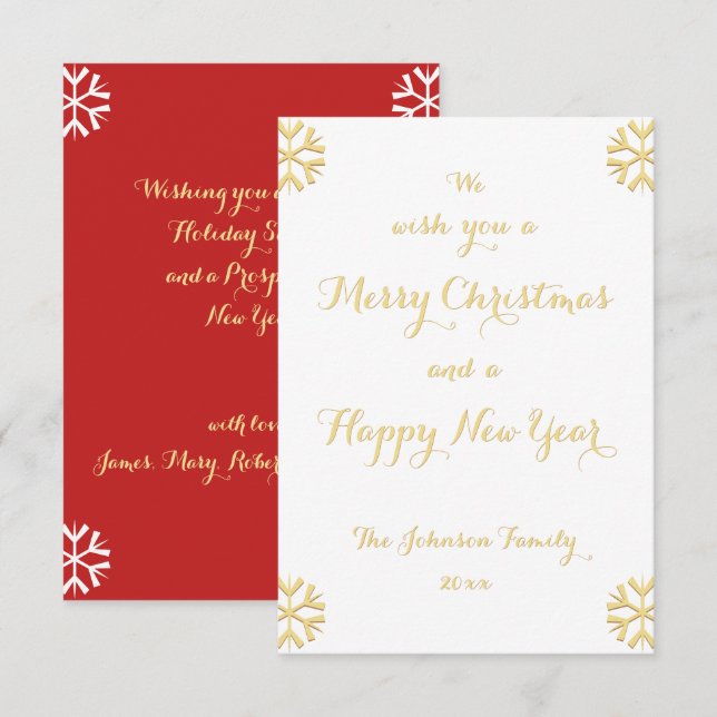 Custom Personalisiert Christmas New Years Holiday Einladung (Vorne/Hinten)