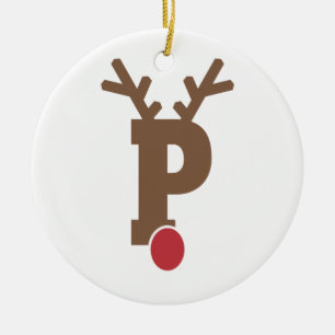 Custom Personalisiert Christmas Ornament Letter "P