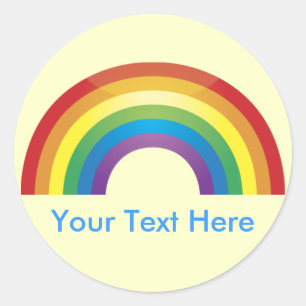 Custom Personalisiert Classic Rainbow Stickers