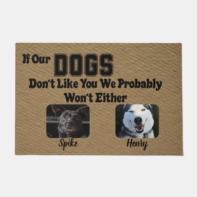Custom Personalisiert Dog Mat Dog Lover House Gesc Fußmatte (Vorderseite)