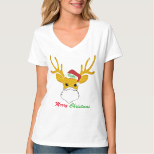 Custom Personalisiert Familienname Weihnachtsmann T-Shirt