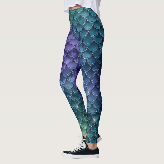 Custom Personalisiert Fish Mermaid Leggings (Links)