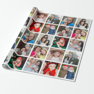 Custom Personalisiert Foto Collage Weihnachten Geschenkpapier