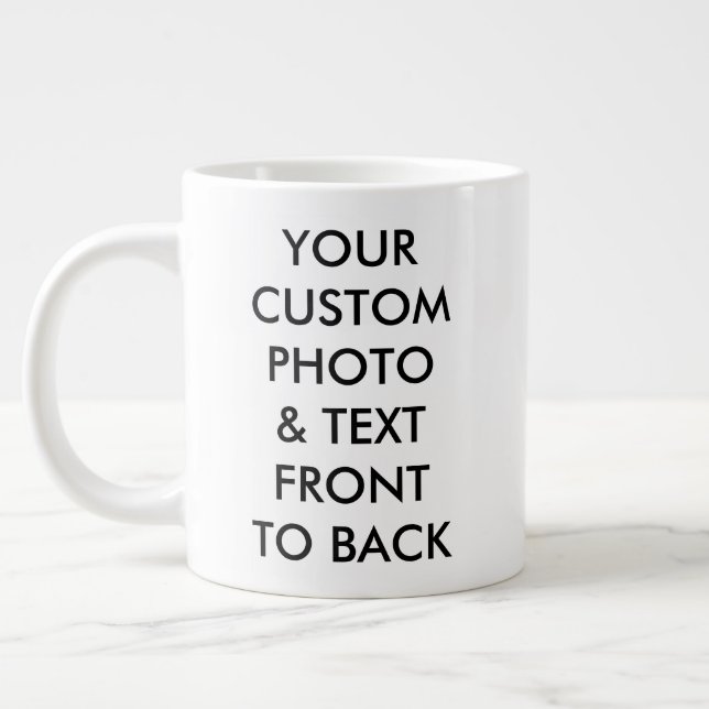 Custom Personalisiert FOTO GIANT JUMBO TASSE 20oz (Links)