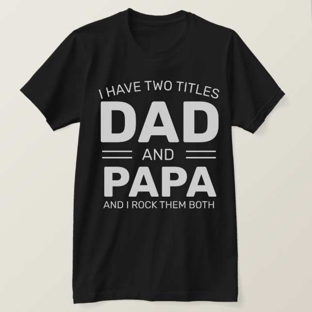 Custom Personalisiert Funny Vater Papa Vathetag T-Shirt (Design vorne)