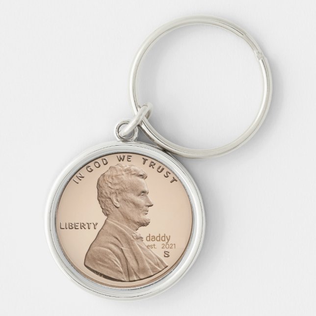 Custom Personalisiert Gift Lincoln Penny Coin Schlüsselanhänger (Vorne)