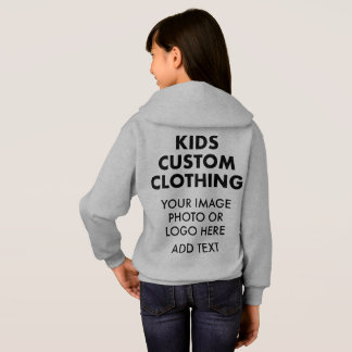 Custom Personalisiert GIRL'S PULLOVER HOODIE - GRA