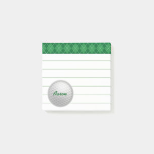 Custom Personalisiert Golf Post It Notes Geschenk Post-it Klebezettel
