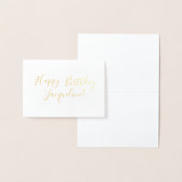 Custom / Personalisiert Happy Birthday Gold Foil