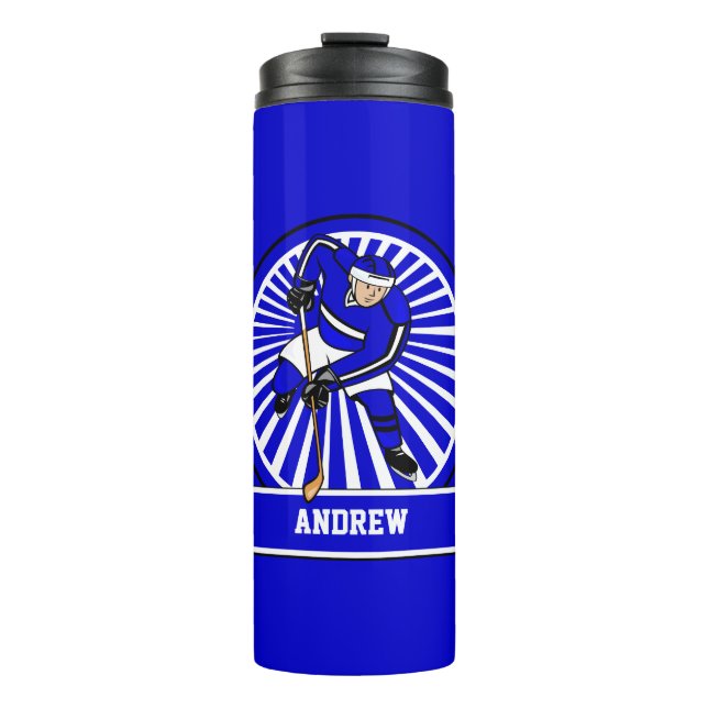 Custom Personalisiert Ice Hockey Player B Thermosbecher (Vorderseite)
