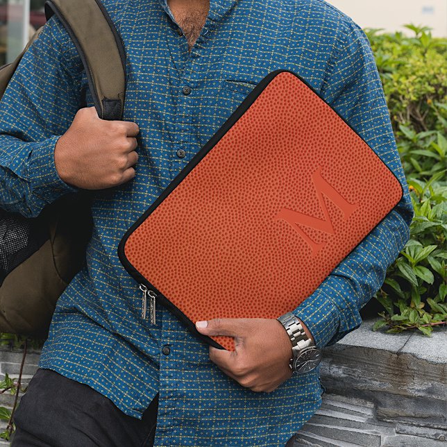 Custom Personalisiert Imitate Basketball Lederhaut Laptopschutzhülle (Von Creator hochgeladen)