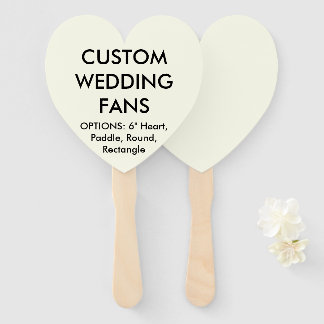 Custom Personalisiert IVORY HEART WEDING FANS Fächer