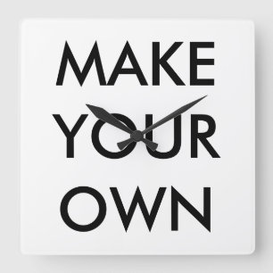 Custom Personalisiert Large 10,75" Square Wall Clo Quadratische Wanduhr