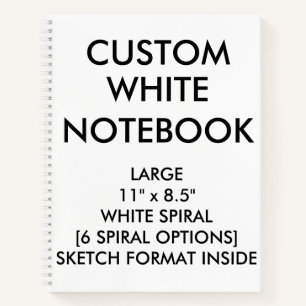 Custom Personalisiert Large BLANK SKETCH Notebook Notizbuch