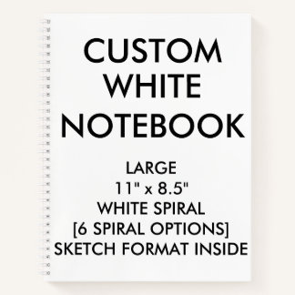 Custom Personalisiert Large BLANK SKETCH Notebook Notizbuch