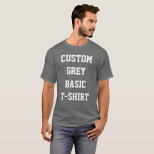 Custom Personalisiert Men BASIC DARK GRAY T - SHIR