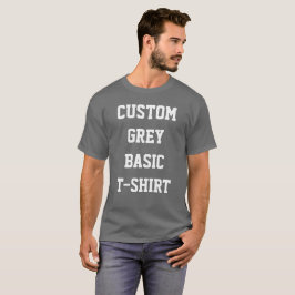 Custom Personalisiert Men BASIC DARK GRAY T - SHIR T-Shirt