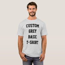 Custom Personalisiert Men BASIC GRAY T - SHIRT