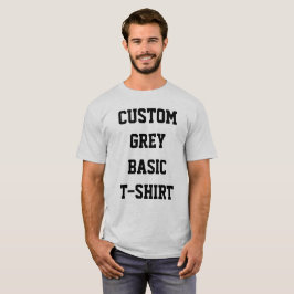 Custom Personalisiert Men BASIC GRAY T - SHIRT