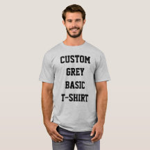Custom Personalisiert Men BASIC GRAY T - SHIRT