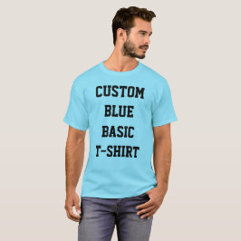 Custom Personalisiert Men BASIC LIGHT BLUE T - SHI T-Shirt