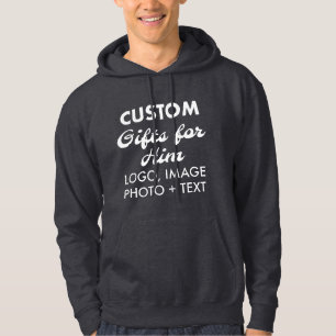 Custom personalisiert Men Dark Gray Hoodie