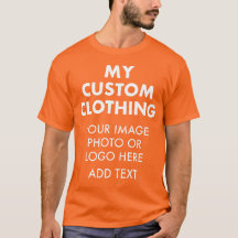 Custom Personalisiert MEN's BRIGHT ORANGE T - SHIR