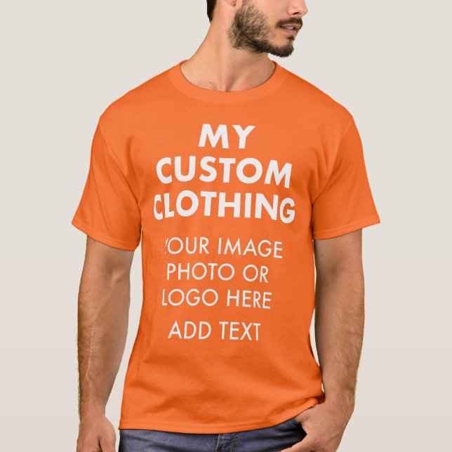 Custom Personalisiert MEN's BRIGHT ORANGE T - SHIR T-Shirt (Vorderseite)
