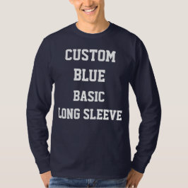Custom Personalisiert Mens NAVY LONG SLEEVE T - SH T-Shirt