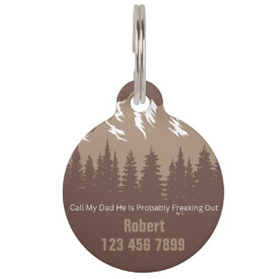 Custom Personalisiert Mountain Forest Lost Tag Haustiermarke