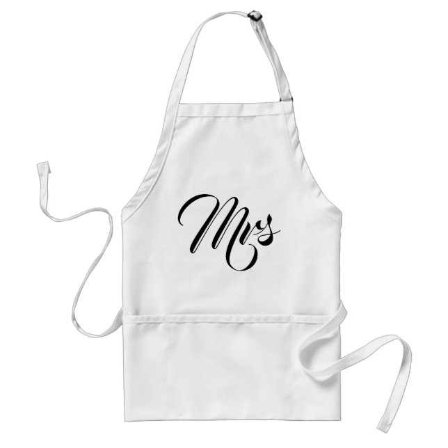 Custom Personalisiert Mr. & Mrs. Couples Pocket Schürze (Vorne)