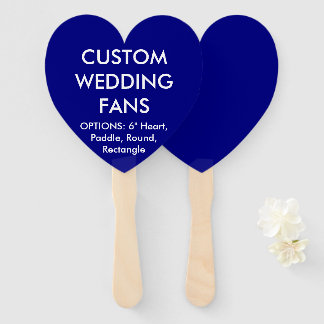 Custom Personalisiert NAVY HEART WEDING FANS Fächer