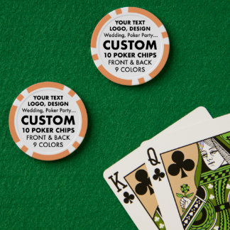 Custom personalisiert ORANGE Casino Poker Chips