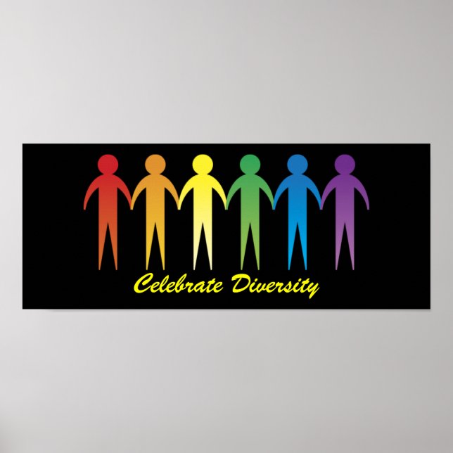 Custom Personalisiert Rainbow Pride Banners Poster (Vorne)