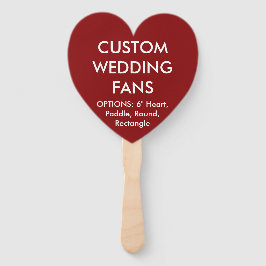 Custom Personalisiert RED HEART WEDING FANS Fächer
