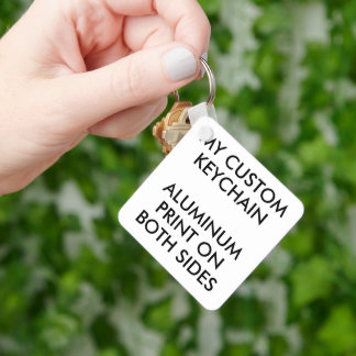 Custom Personalisiert SQUARE ALUMINIUM FOTO SCHLÜS Schlüsselanhänger