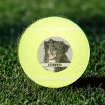 Custom Personalisiert Tennis Player Foto Haustier  Tennisbälle<br><div class="desc">Spaß Neues Geschenk für Ihr Lieblings-Tennisace. Single oder Doppel-Spieler werden dieses Foto Tennisball Liebe. Ideal für Ausflüge auf dem Hof oder als Display in Ihrem Büro. Fügen Sie Ihr Lieblings-Foto Ihrer Familie, Haustier, Firma oder Person hinzu. Personalisiert mit Ihrem Namen oder dem Namen Ihres Haustierhundes. Ideal für Hundeparks, am Strand...</div>