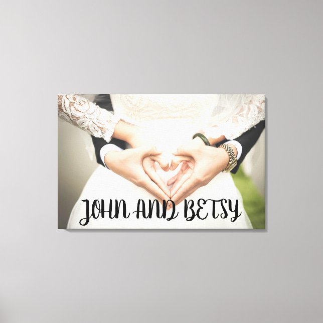 CUSTOM PERSONALISIERT WEDD FOTO STRETCHED LEINWAND (Vorderseite)