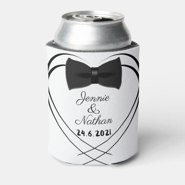 Custom Personalisiert Wedding Stubby Holder Dosenkühler (Kanne Rückseite)