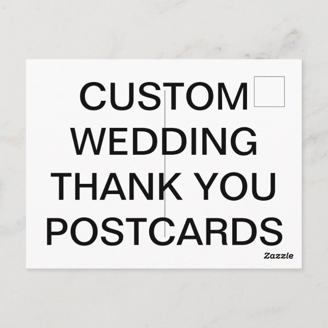 Custom Personalisiert Wedding Vielen Dank Postcard Postkarte (Rückseite)