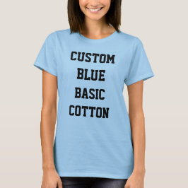 Custom Personalisiert Women's BASIC BLAUE T - SHIR T-Shirt