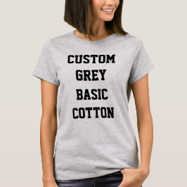 Custom Personalisiert Women's BASIC GRAY T - SHIRT