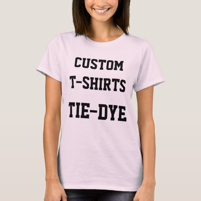 Custom Personalisiert Women's PINK KRAWATTE-DYE T  T-Shirt (Vorderseite)