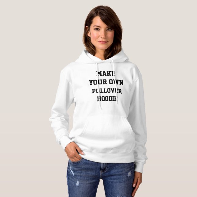 Custom Personalisiert Women's PULLOVER HOODIE (Vorne ganz)