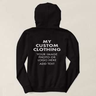 Custom Personalisierte FRAUEN'S BLACK HOODIE