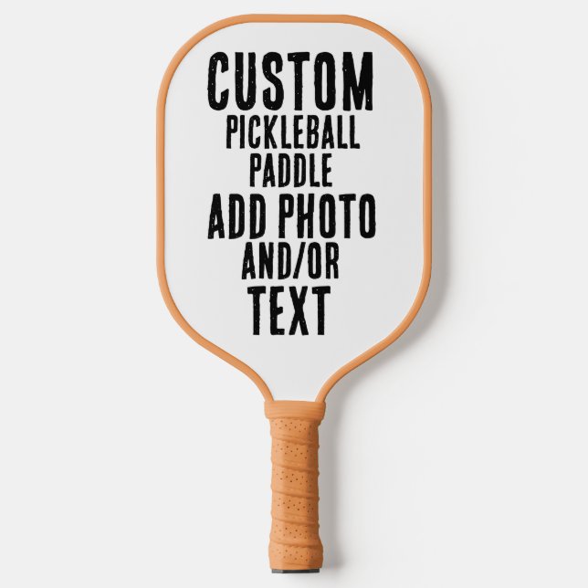 CUSTOM PERSONALISIERTES FOTO ODER TEXT PICKLEBALL SCHLÄGER (Vorderseite)